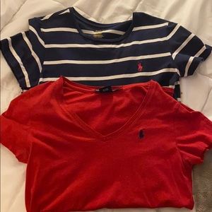 Two ralph lauren tee shirts. size medium